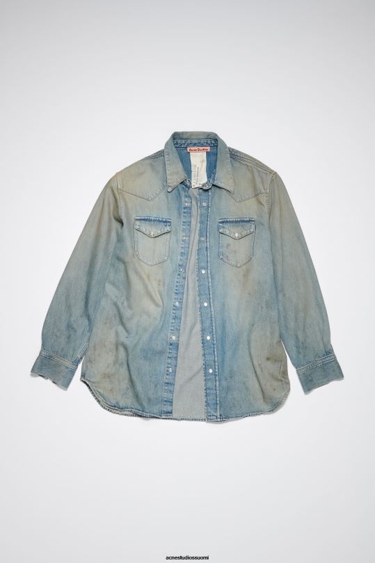 Acne Studios vaatteet keski sininen 0VF2B1009 denim napillinen paita