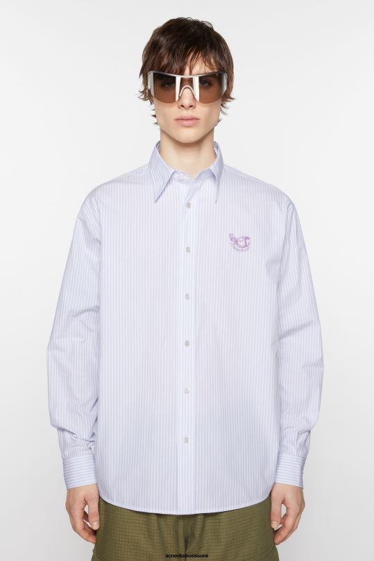 Acne Studios vaatteet lila/valkoinen 0VF2B1117 napillinen paita