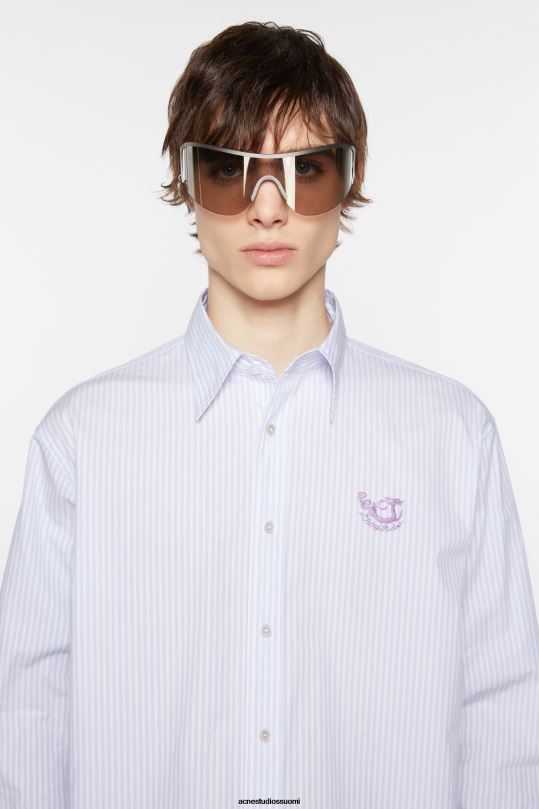 Acne Studios vaatteet lila/valkoinen 0VF2B1117 napillinen paita