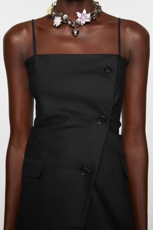Acne Studios vaatteet musta 0VF2B172 hihna puvun toppi