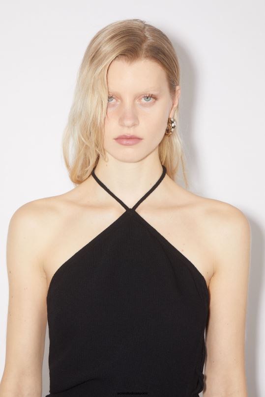 Acne Studios vaatteet musta 0VF2B192 riimu toppi