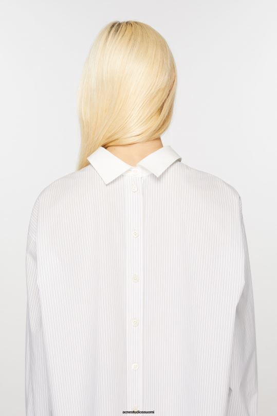 Acne Studios vaatteet oliivinvihreä/valkoinen 0VF2B171 raidallinen paita