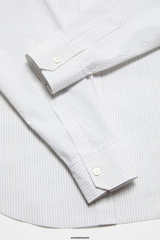 Acne Studios vaatteet oliivinvihreä/valkoinen 0VF2B171 raidallinen paita