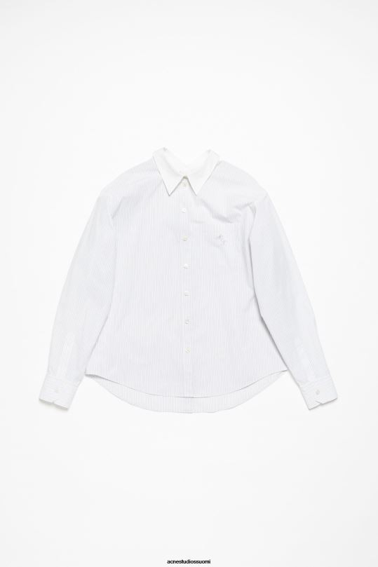 Acne Studios vaatteet oliivinvihreä/valkoinen 0VF2B171 raidallinen paita
