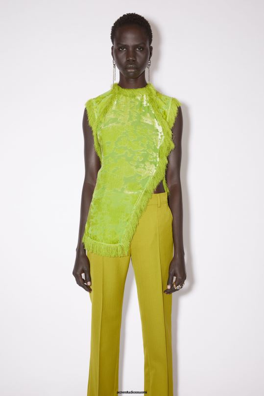Acne Studios vaatteet omenanvihreä 0VF2B181 samettihuippukiitorataesitys