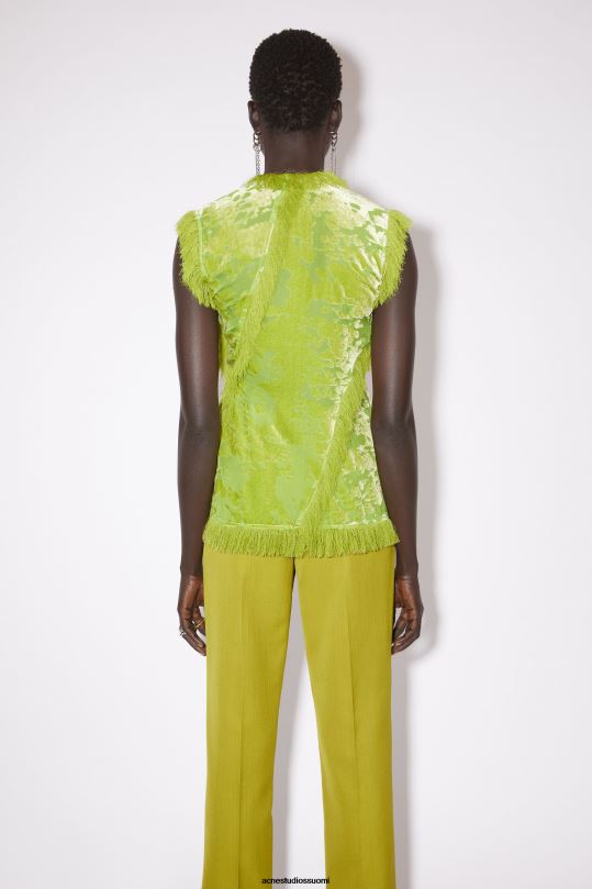 Acne Studios vaatteet omenanvihreä 0VF2B181 samettihuippukiitorataesitys