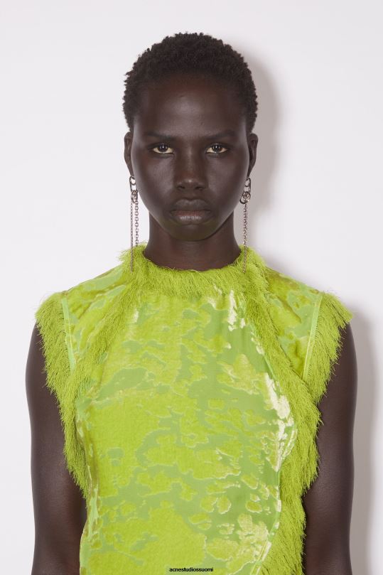 Acne Studios vaatteet omenanvihreä 0VF2B181 samettihuippukiitorataesitys