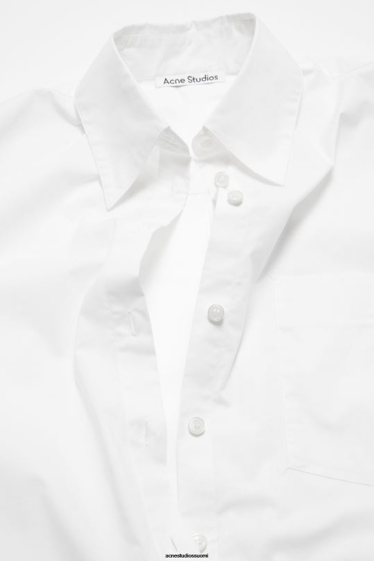 Acne Studios vaatteet optinen valkoinen 0VF2B367 napillinen paita