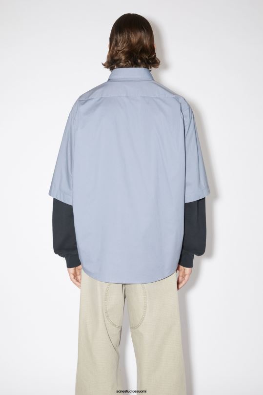 Acne Studios vaatteet pölyinen sininen 0VF2B1004 lyhythihainen nappi