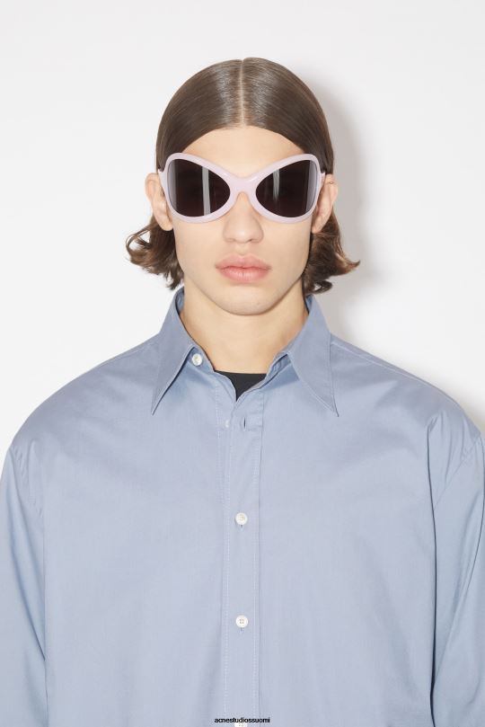 Acne Studios vaatteet pölyinen sininen 0VF2B1004 lyhythihainen nappi