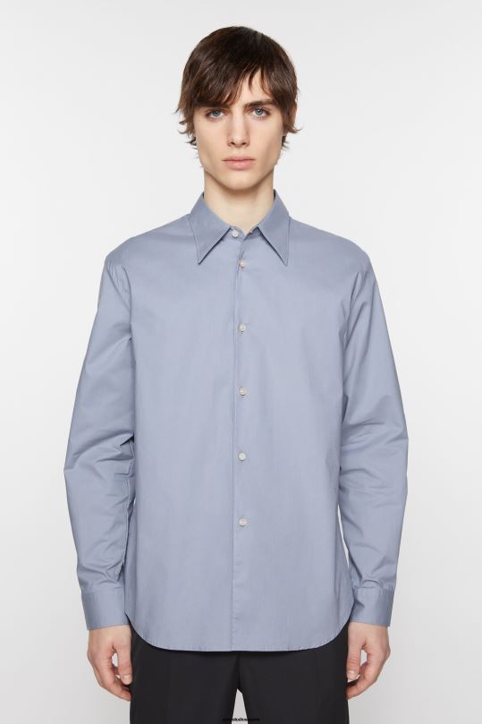 Acne Studios vaatteet pölyinen sininen 0VF2B986 napillinen paita
