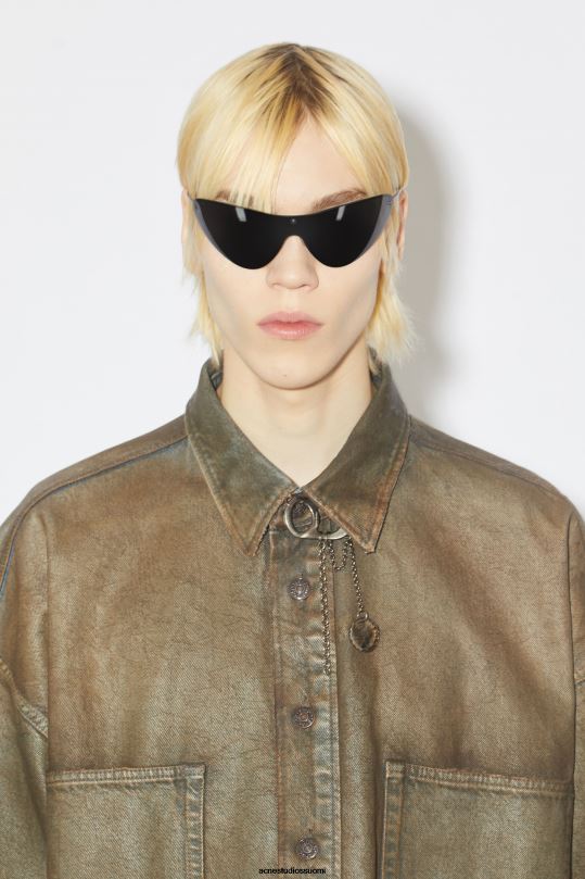 Acne Studios vaatteet sininen/beige 0VF2B1010 denim napillinen paita