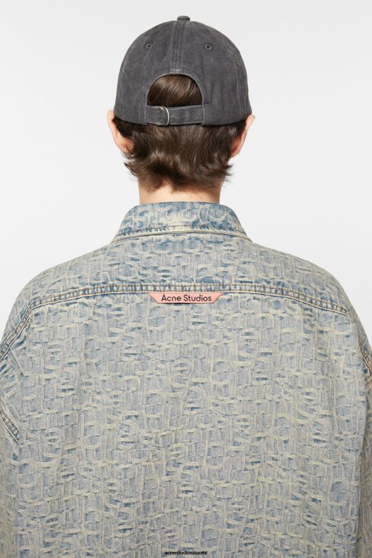 Acne Studios vaatteet sininen/beige 0VF2B990 denim paita - rento istuvuus