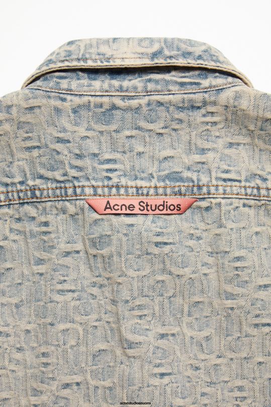 Acne Studios vaatteet sininen/beige 0VF2B990 denim paita - rento istuvuus