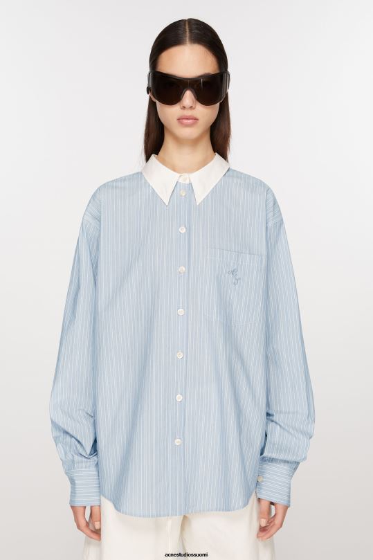 Acne Studios vaatteet sinivalkoinen 0VF2B170 raidallinen paita