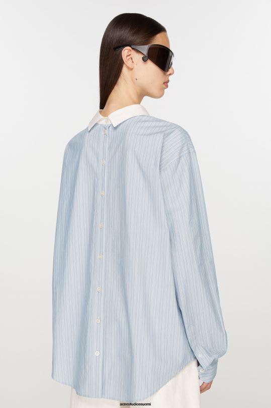 Acne Studios vaatteet sinivalkoinen 0VF2B170 raidallinen paita