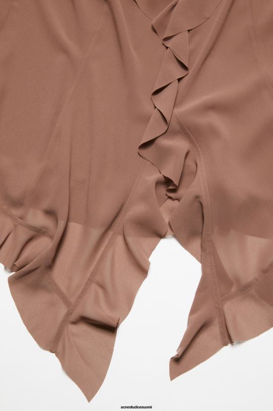 Acne Studios vaatteet toffeen ruskea 0VF2B167 röyhelöpusero