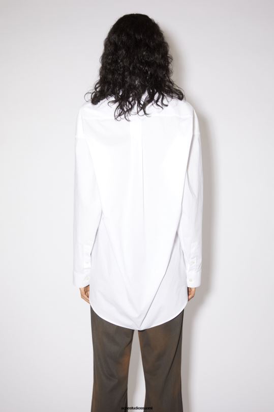 Acne Studios vaatteet valkoinen 0VF2B186 napillinen paita