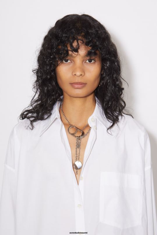 Acne Studios vaatteet valkoinen 0VF2B186 napillinen paita
