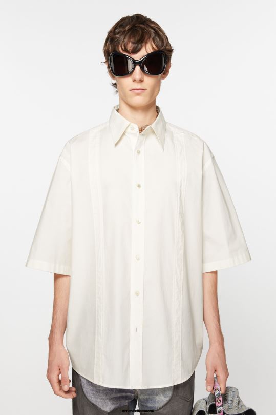 Acne Studios vaatteet valkoinen 0VF2B992 lyhythihainen napillinen paita