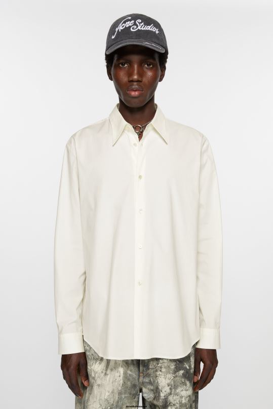 Acne Studios vaatteet valkoinen 0VF2B995 napillinen paita