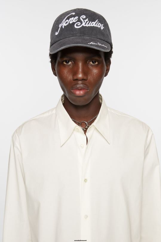 Acne Studios vaatteet valkoinen 0VF2B995 napillinen paita