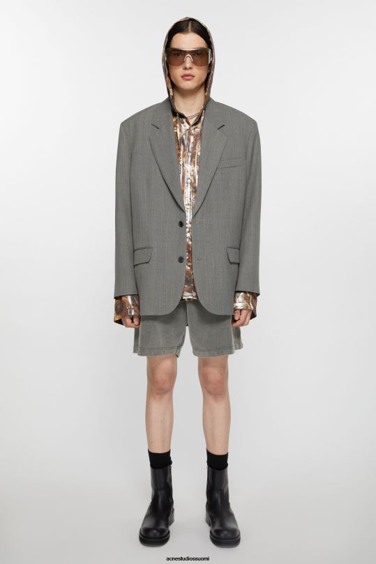Acne Studios vaatteet harmaa melansi 0VF2B954 rennon istuvuuden pukutakki