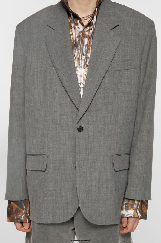 Acne Studios vaatteet harmaa melansi 0VF2B954 rennon istuvuuden pukutakki