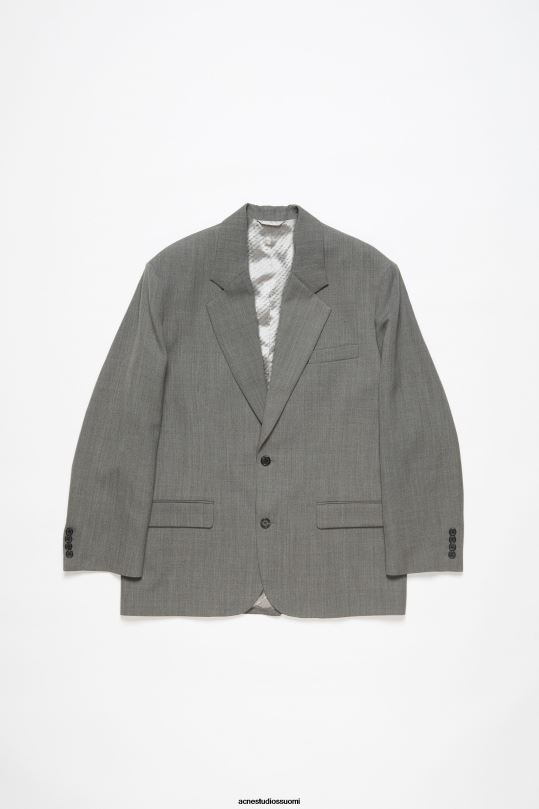 Acne Studios vaatteet harmaa melansi 0VF2B954 rennon istuvuuden pukutakki
