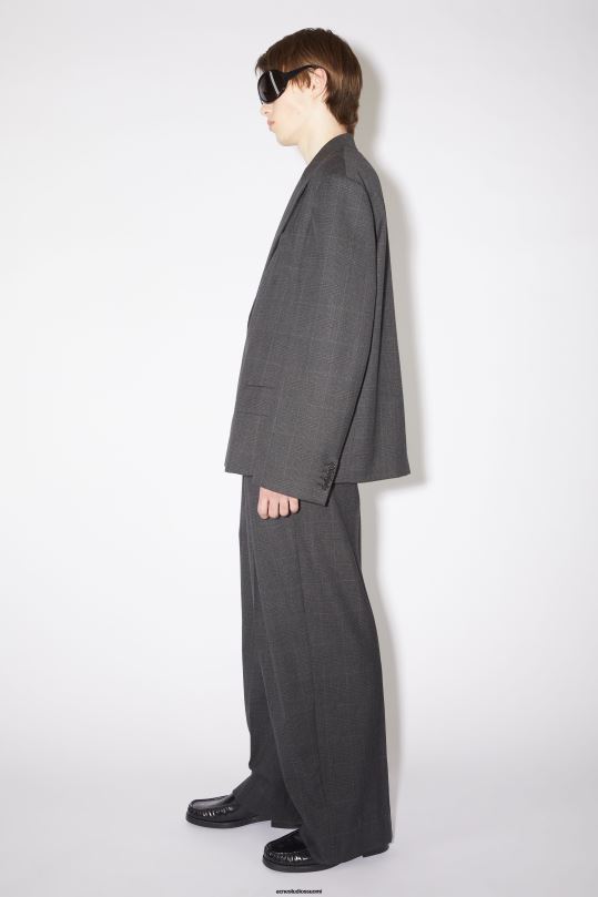 Acne Studios vaatteet harmaa/musta 0VF2B957 rennon istuvuuden pukutakki