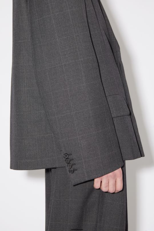 Acne Studios vaatteet harmaa/musta 0VF2B957 rennon istuvuuden pukutakki