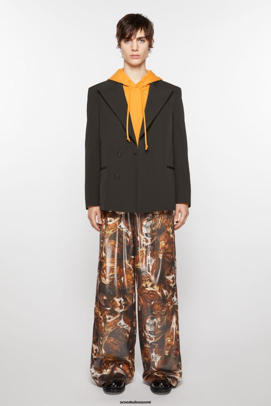 Acne Studios vaatteet kaakaonruskea 0VF2B950 tavallinen pukutakki