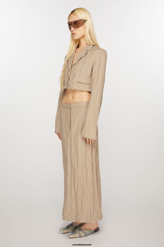 Acne Studios vaatteet kylmä beige 0VF2B122 tavallinen pukutakki