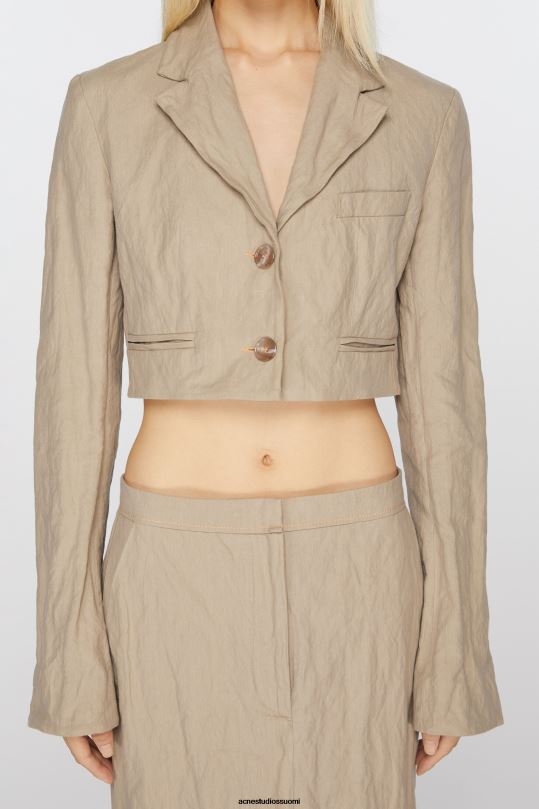 Acne Studios vaatteet kylmä beige 0VF2B122 tavallinen pukutakki
