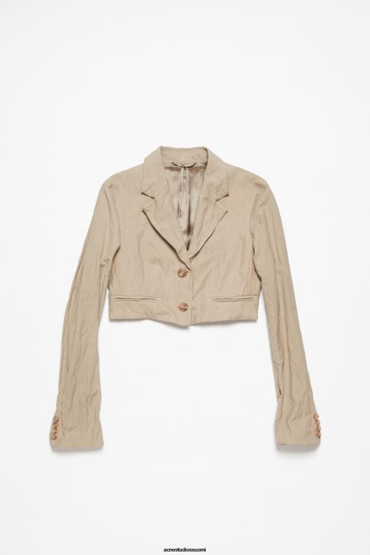 Acne Studios vaatteet kylmä beige 0VF2B122 tavallinen pukutakki