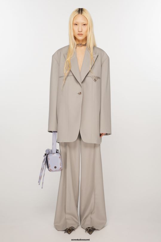 Acne Studios vaatteet kylmä beige 0VF2B127 yksirivinen takki