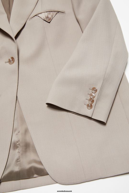 Acne Studios vaatteet kylmä beige 0VF2B127 yksirivinen takki