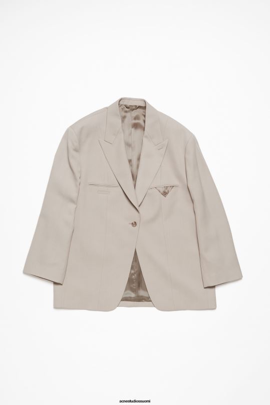 Acne Studios vaatteet kylmä beige 0VF2B127 yksirivinen takki
