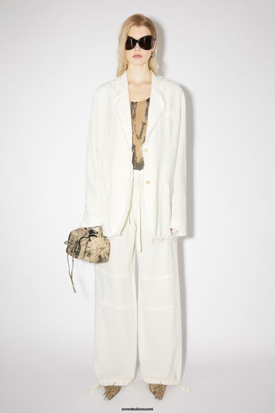 Acne Studios vaatteet lämmin valkoinen 0VF2B136 rennon istuvuuden pukutakki