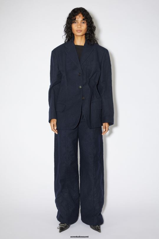 Acne Studios vaatteet laivastonsininen 0VF2B134 rento istuvuus puku takki runway show