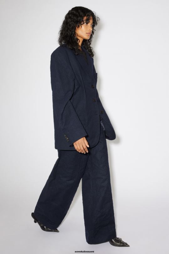 Acne Studios vaatteet laivastonsininen 0VF2B134 rento istuvuus puku takki runway show