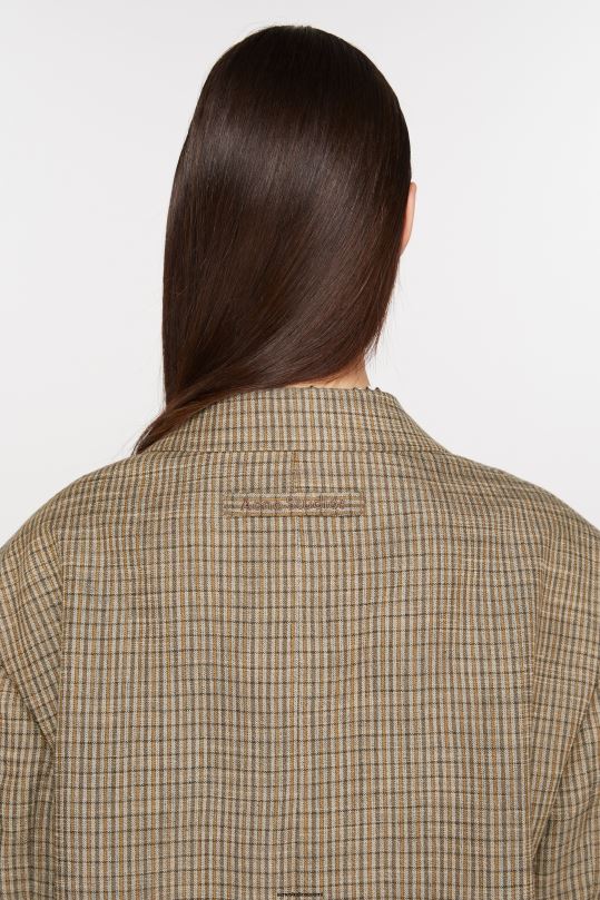 Acne Studios vaatteet moni ruskea 0VF2B125 yksirivinen takki