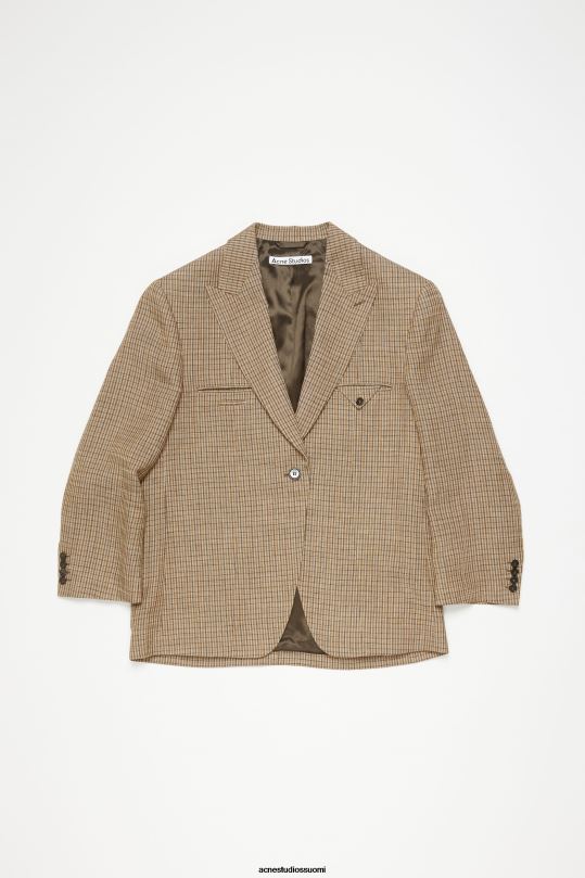 Acne Studios vaatteet moni ruskea 0VF2B125 yksirivinen takki