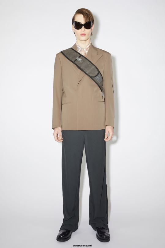 Acne Studios vaatteet mudan harmaa 0VF2B959 tavallinen pukutakki