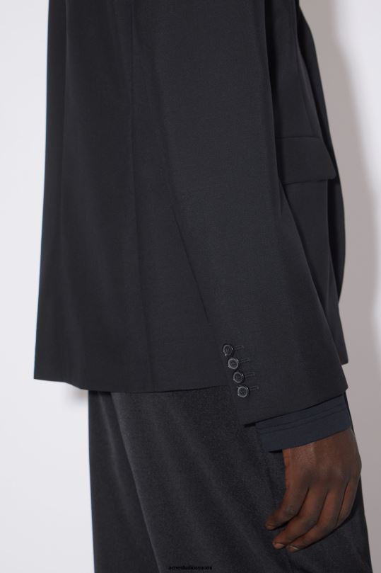 Acne Studios vaatteet musta 0VF2B1173 tavallinen pukutakki