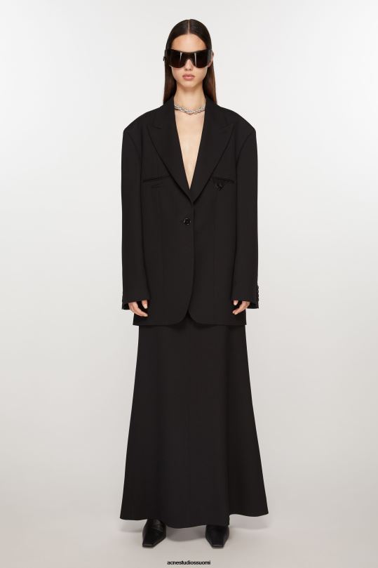 Acne Studios vaatteet musta 0VF2B124 yksirivinen takki
