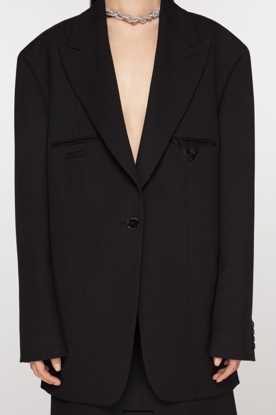 Acne Studios vaatteet musta 0VF2B124 yksirivinen takki