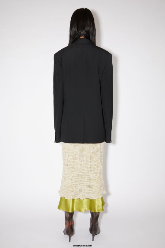 Acne Studios vaatteet musta 0VF2B130 tavallinen pukutakki