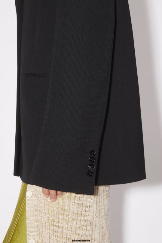 Acne Studios vaatteet musta 0VF2B130 tavallinen pukutakki