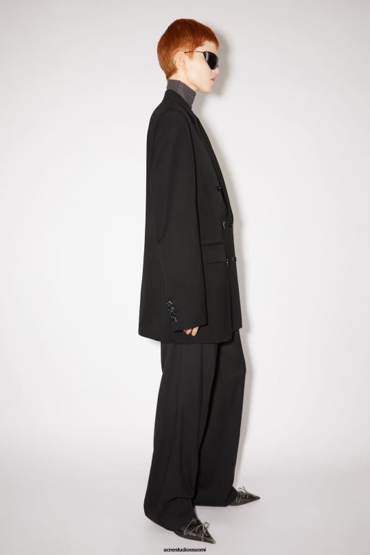Acne Studios vaatteet musta 0VF2B135 rennon istuvuuden pukutakki